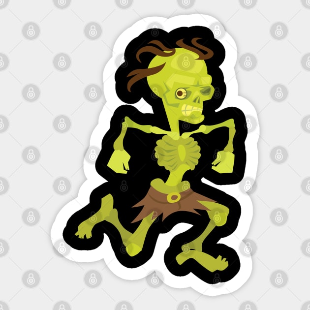 Halloween Hesitant Zombie Sticker by holidaystore